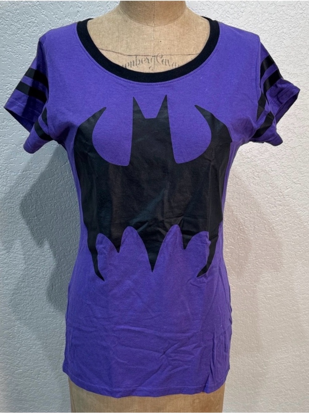 Batman Purple and Black Short Sleeve Tee
